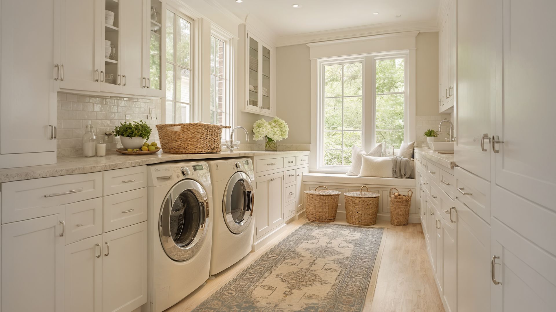 Serene Laundry Room Interior